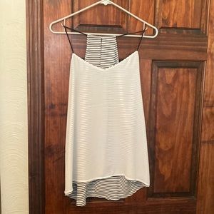Striped white tank top